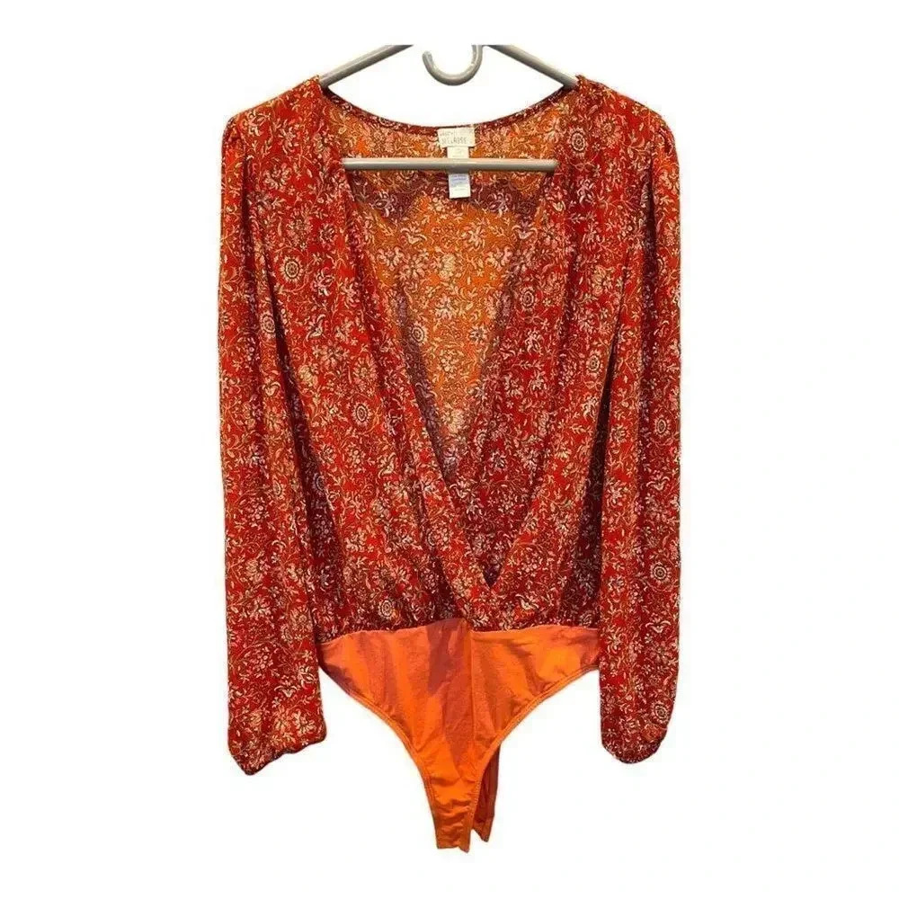 WEST OF MELROSE Women’s Large Thats A Wrap Front Bodysuit